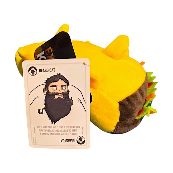 Exploding Kittens Taco Cat Collectible 8" Plush with Bonus Card - Picture 7 of 7